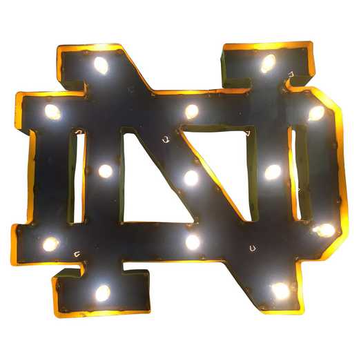 NDWDLGT: Notre Dame Metal Décor w/Lights